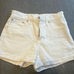 Madewell high rise wire jean shorts